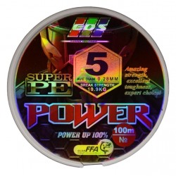 Рыболовный шнур, EOS Power Super PE, 100м, сечение 0,28мм